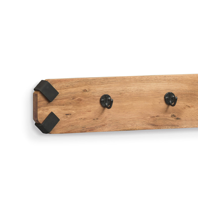 Union Rustic Tindal Wood Storage Bench With Coat Hook Set Hall