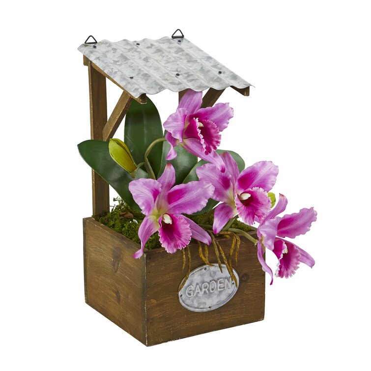 Silk flowers Gorgeous Artificial Cattleya Orchid plant 