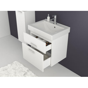 55 cm wandbefestigter Waschbeckenunterschrank Gi..