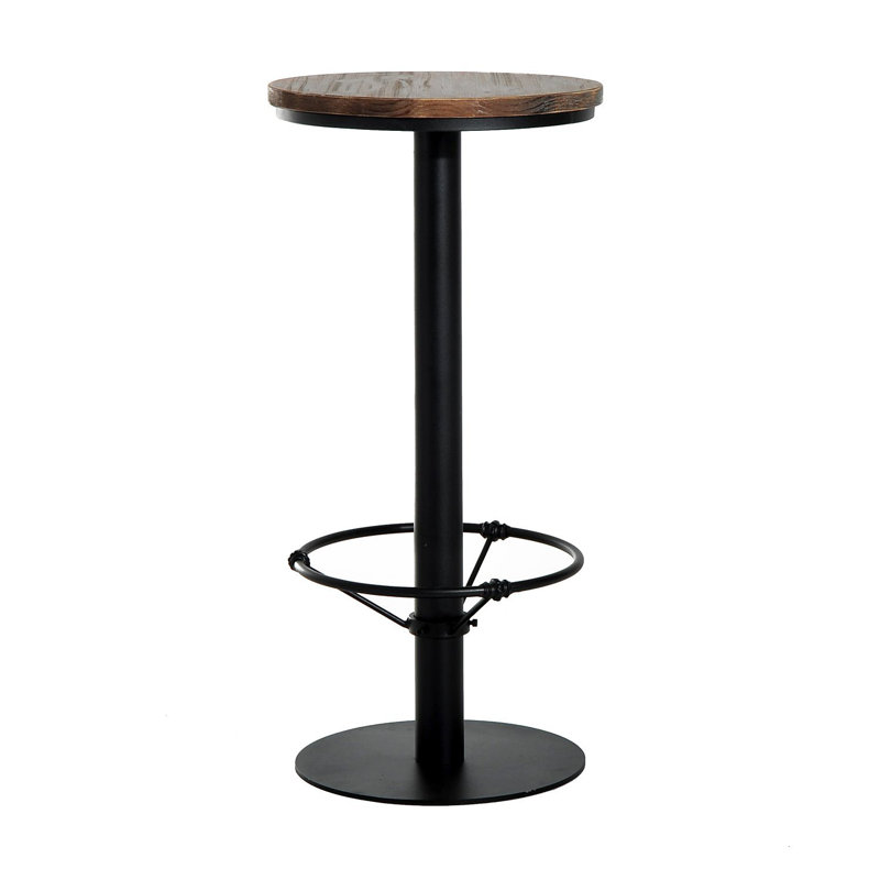 Williston Forge Liesel Bar Height Standing Pub Table With Wood Top