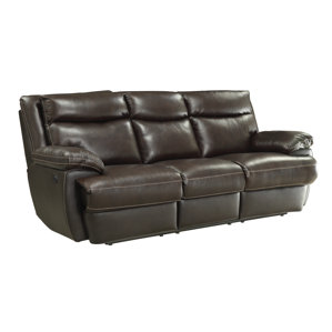 Hughes Leather Reclining Sofa by Red B..