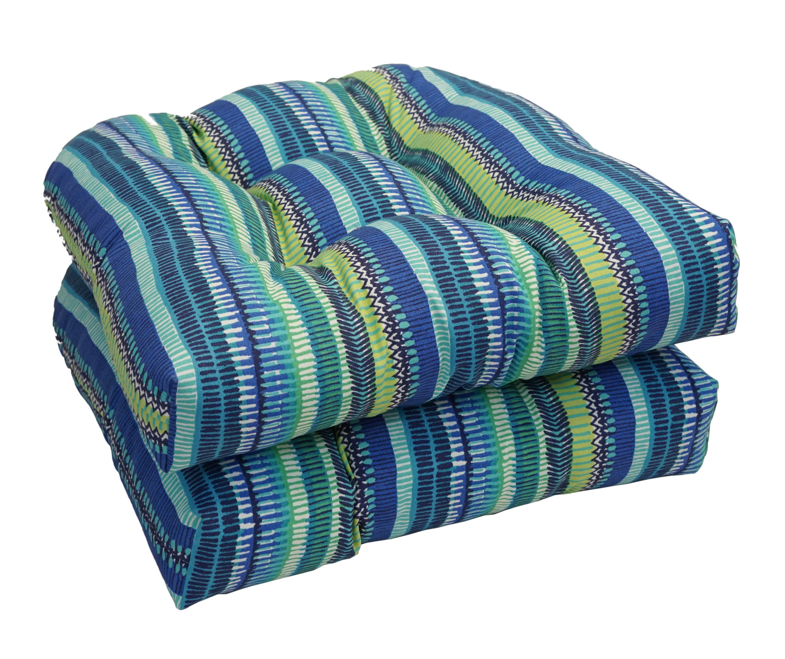 Set of 2 Outdoor Square Chair Cushions