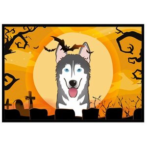 Halloween Alaskan Malamute Doormat