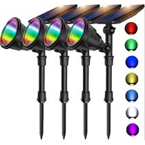 Solar LED Moving Colour Changing Spotlight Garden Party Stage Light