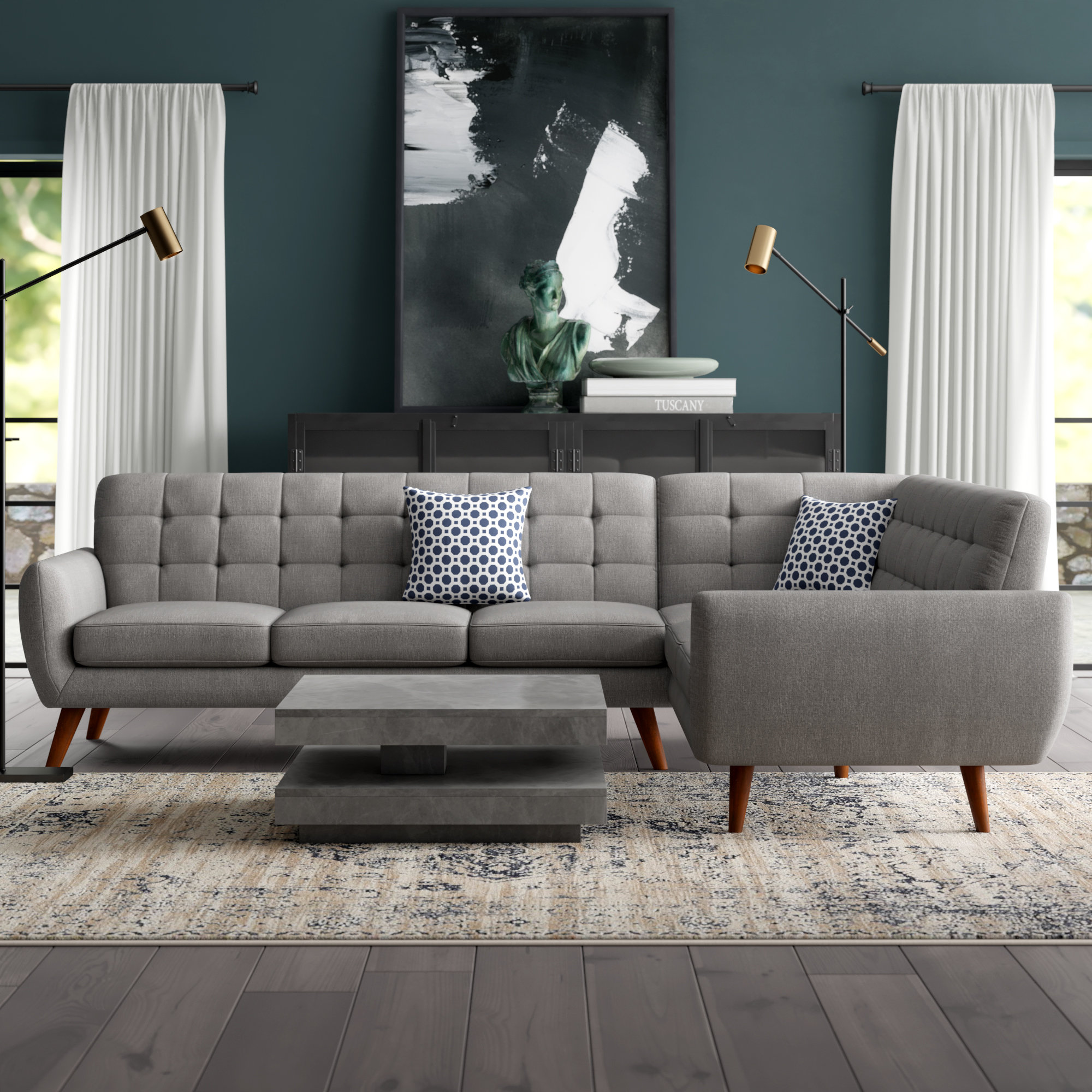 Wrought Studio Austell 196 Right Hand Facing Sectional Reviews
