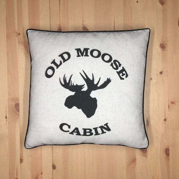 Loon Peak Pafford Old Moose Cabin Throw Pillow Wayfair