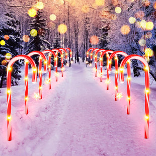 Outdoor Christmas Pathway Lights Snowflake Pathway Markers Wayfair