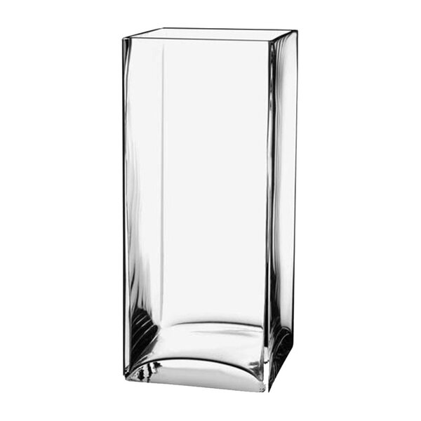 Vasesource 15" wide 6"high Clear-Cut Round Glass Vase 