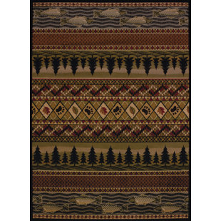 Hunting Lodge Area Rugs You Ll Love Wayfair Sayre River Ridge Lodge Brown Area Rug