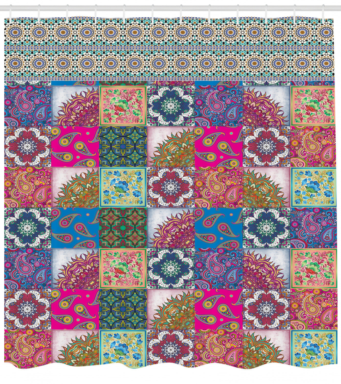 East Urban Home Boho Shower Curtain Set + Hooks | Wayfair