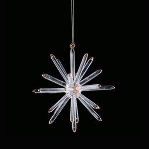 Glass Starburst Shaped Ornament (Set of 6)