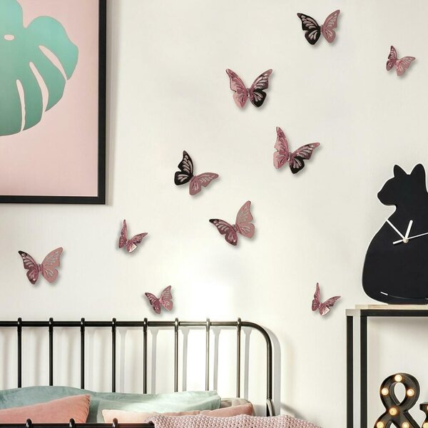 DECALS STICKERS 4 X BUTTERFLY CARS WALLS FURNITURE any FLAT SURFACE HD PRINTED 