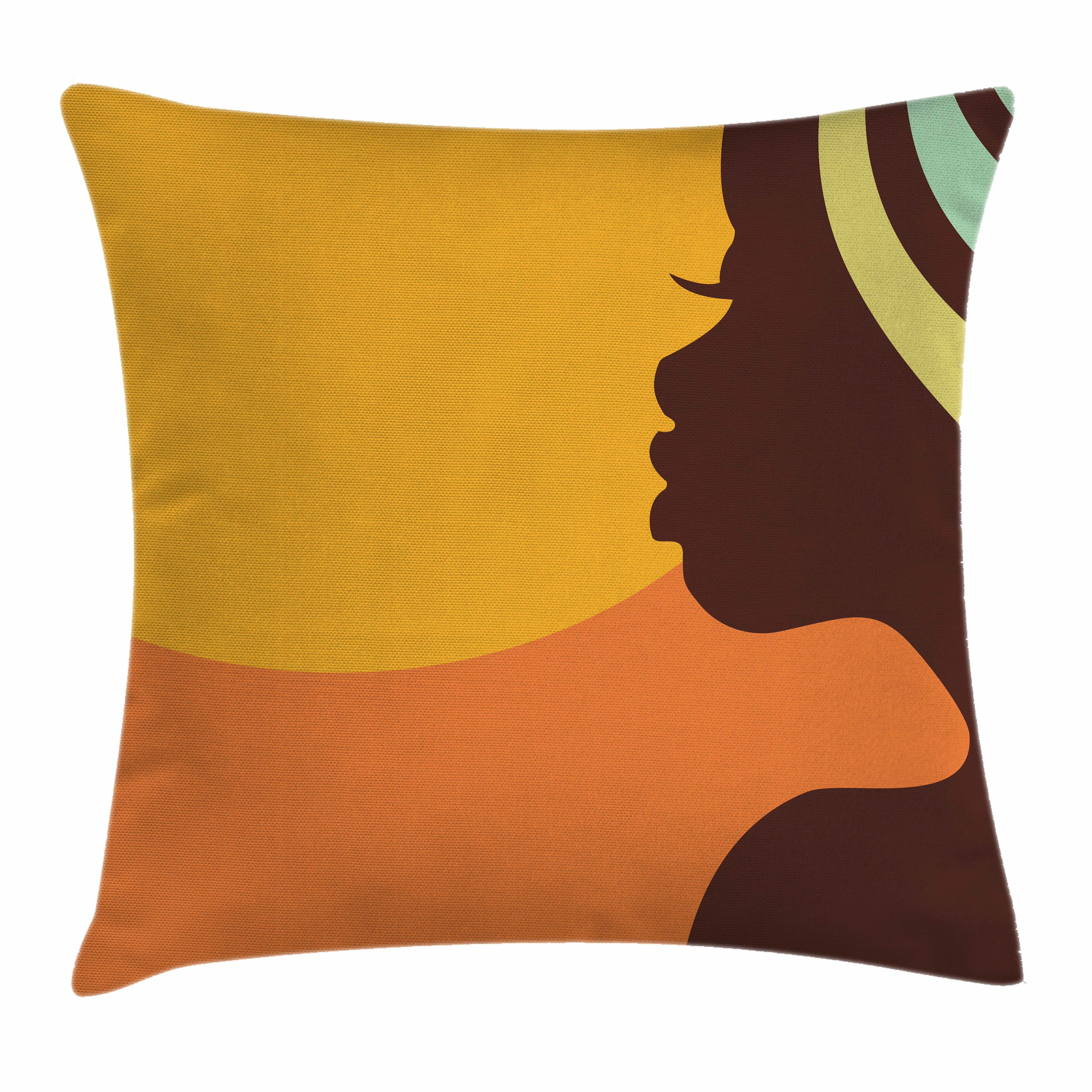 East Urban Home African Woman Teenage Girl Face Square Pillow