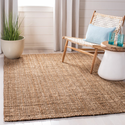 Martha Stewart Hand Woven Jute Solid Color Rug