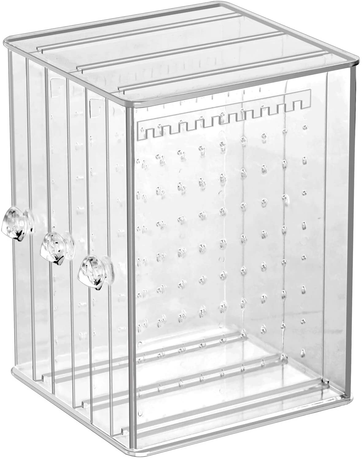 Ring Display Tray Jewelry Storage Box Show Case Organiser Earring Holder 72 Hole 