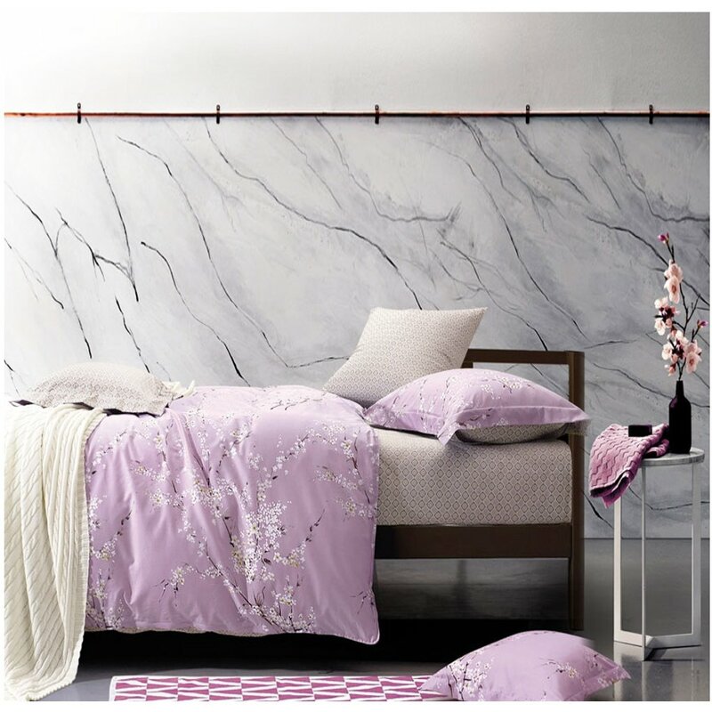 Ebern Designs Limoges Sakura Tree Duvet Cover Set Wayfair