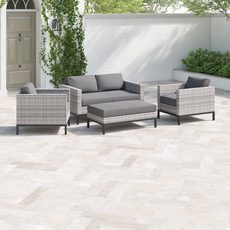 Caire 4 Piece Sofa Seating Group With Cushions Reviews Joss Main