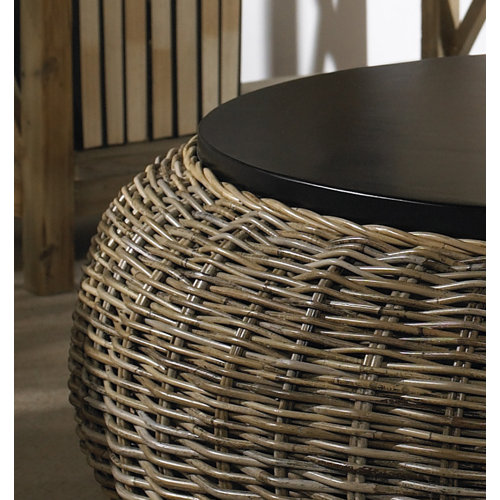 Bayou Breeze Felipe Rattan Ottoman & Reviews | Wayfair