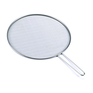 INYOU Silicone Splatter Screen for Frying Pan 13 inch Multi Use Splatter Guard Shield w 8in Handle Drain Board and Water Strainer Oil Splatter Guard Fry Splash Guard Cooling Mat