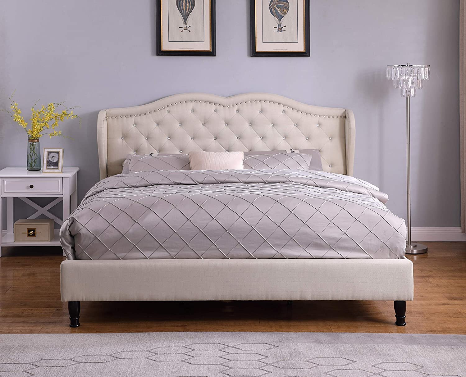 Rosdorf Park Manos Tufted Upholstered Low Profile Platform Bed ...