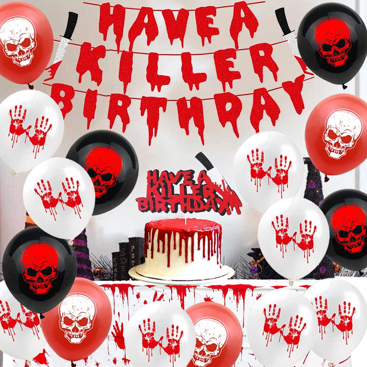 Have a Killer Birthday Banner for Friday the 13th Birthday Party Halloween Horror Themed Birthday Party Decorations