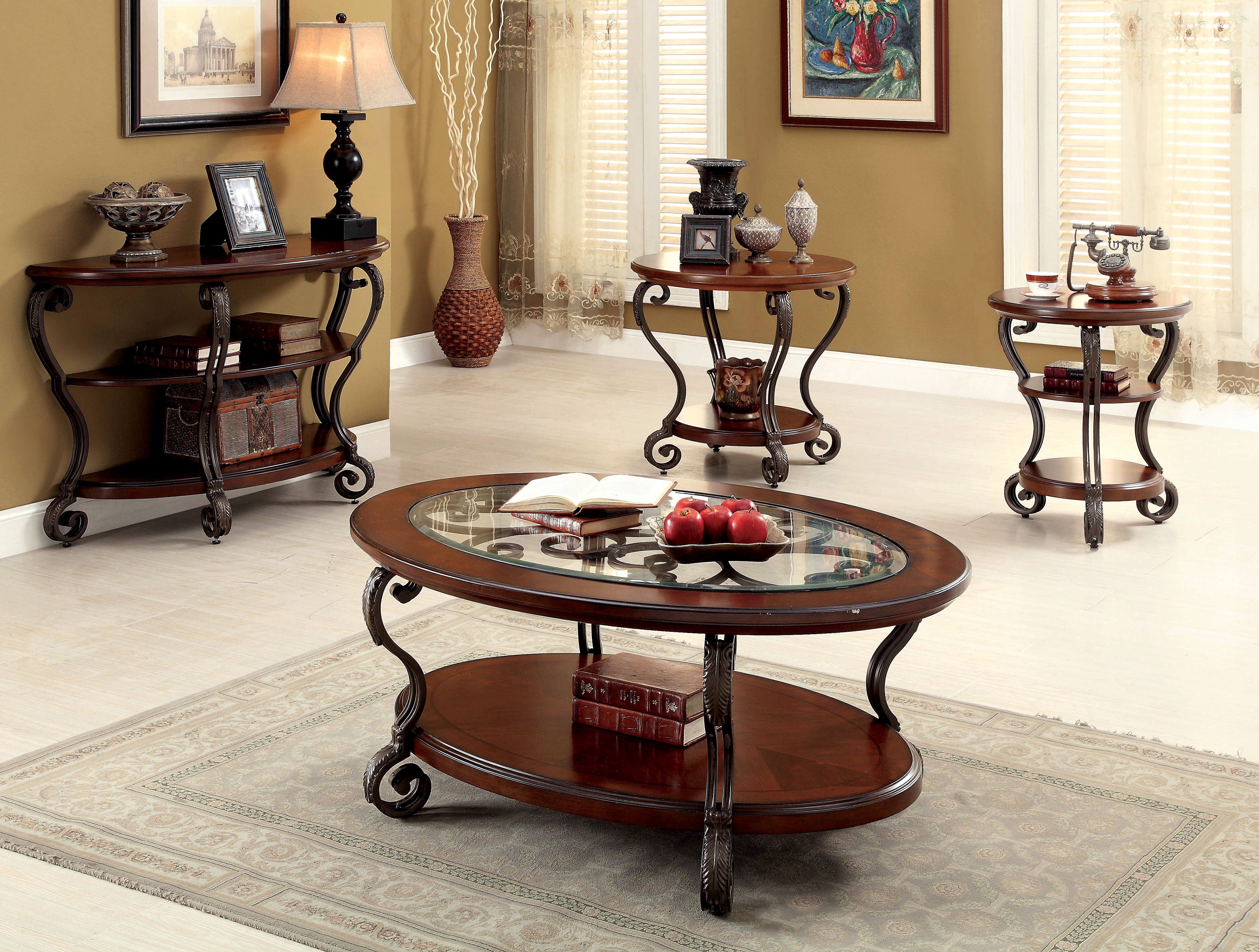 Darby Home Co Voorhees 4 Piece Coffee Table Set Reviews Voorhees 4 Piece Coffee Table Set