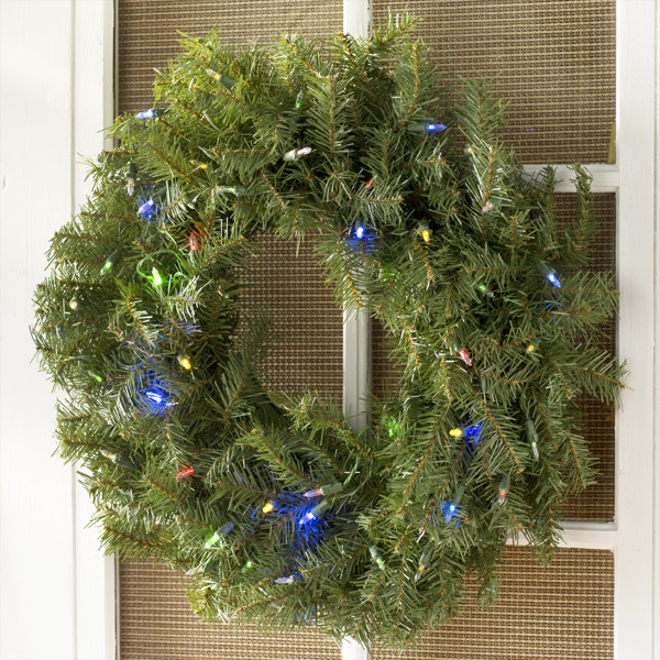 The Holiday Aisle 24 Pre Lit Lighted Wreath With 50 Battery The Holiday Aisle 24 Pre Lit Lighted