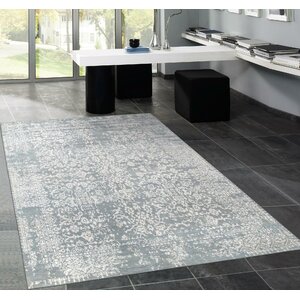 Hand-Knotted Gray Area Rug