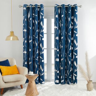 QUALITY BLOCKOUT EYELET CURTAINS CASTLE Navy Blue Kids Room Curtain 160cm Width 