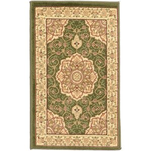 Jenna Green/Beige Oriental Area Rug