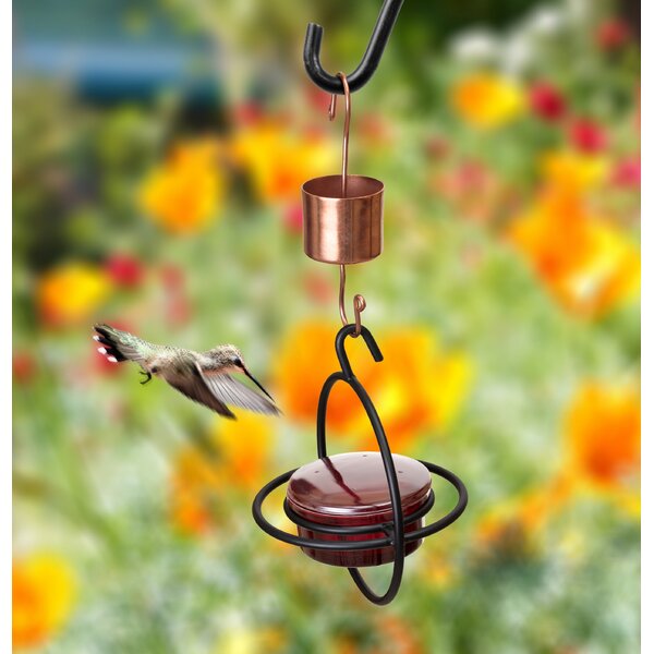 Powder Coated Steel Post or Wall Mount Hummingbird Feeder Color Choices