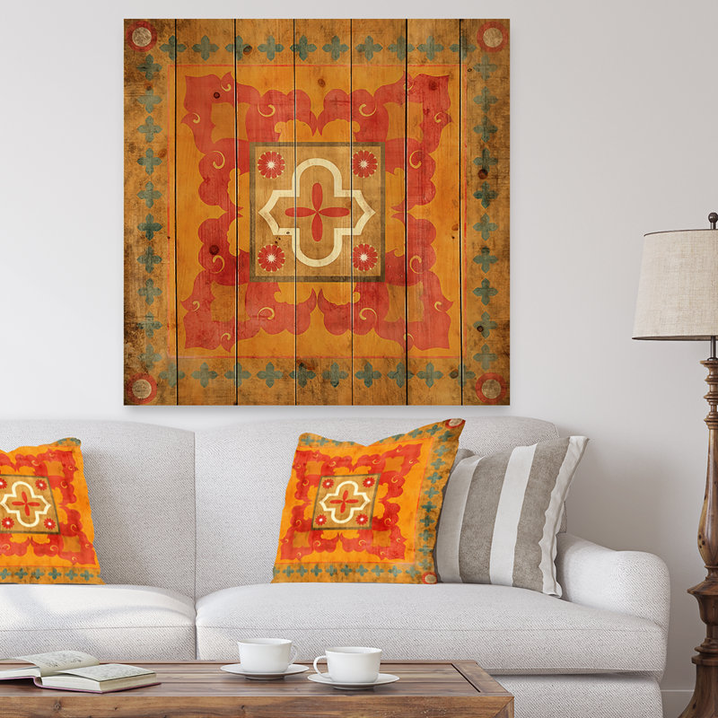 East Urban Home Bohemian Chic Moroccan Tiles Collage Ii Print On