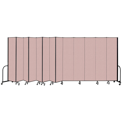 2 Freestanding Room Divider ScreenFlex Color Raspberry Mist Height 96