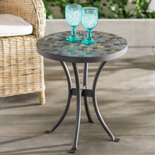 Mosaic Patio Side Tables You Ll Love Wayfair Roseland Mosaic Side Table