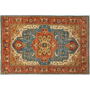 One-of-a-Kind Ziegler Hand-Knotted Red Area Rug