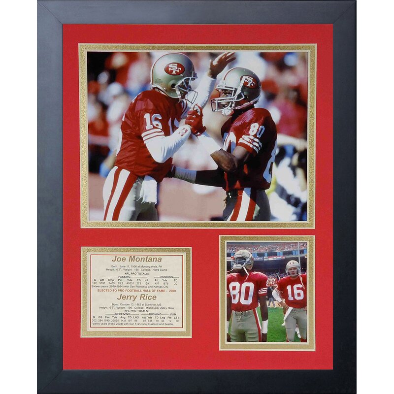 11438U Legends Never Die Joe Montana and Jerry Rice Framed Photo Collage 11 x 14-Inch Model