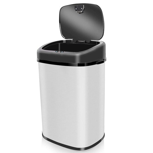 Trash Can Motion Sensor Kitchen Bathroom Waste Basket Stainless Steel Touchless