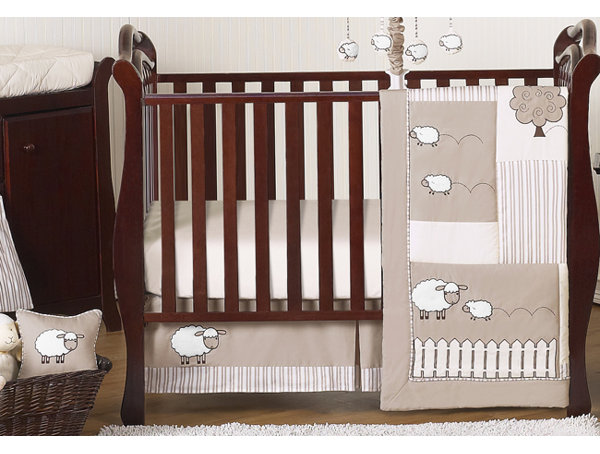 lamb crib bedding