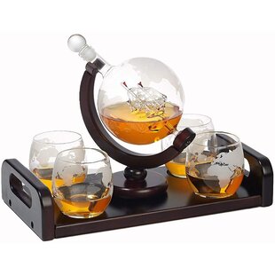 With Magnetic Gift Box,Whiskey Decanter with Stopper For Whiskey,Liquor,Cocktail,Scotch,Vodka,Bourbon Onearf 5-Piece Decanter Set with Glasses & Whiskey Glasses Gift Set 