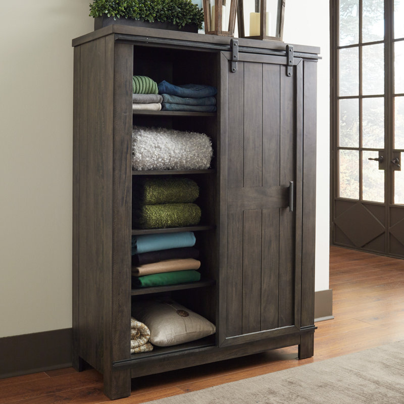Gracie Oaks Durbin Sliding Door 5 Drawer Gentleman S Chest