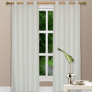 Solid Blackout Thermal Single Curtain Panel