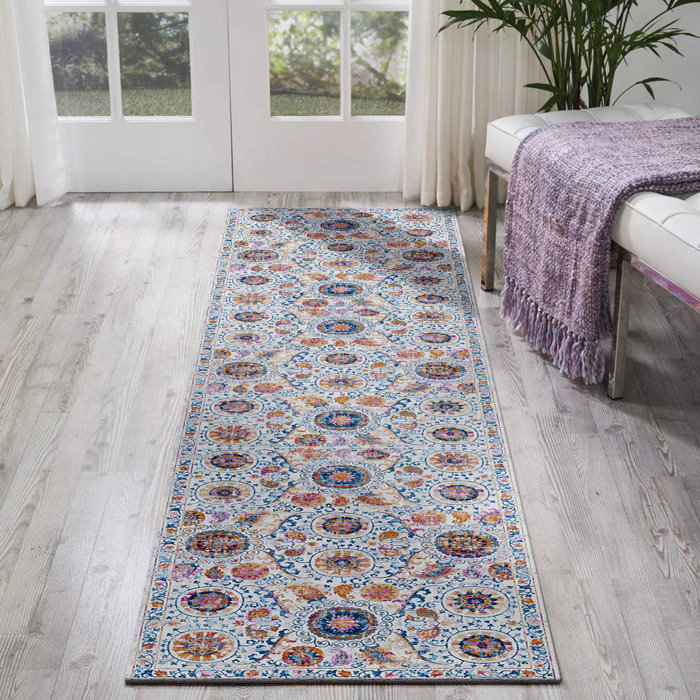 Adkins Oriental Gray Blue Pink Area Rug Joss Main Adkins Oriental Gray Blue Pink Area Rug
