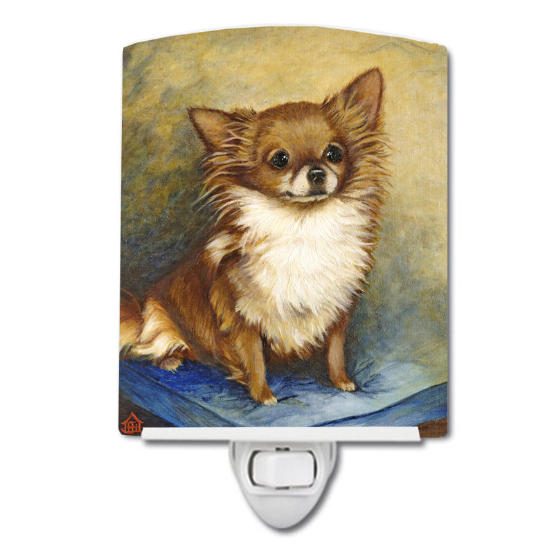 Caroline S Treasures Chihuahua Long Hair Ceramic Night Light Wayfair