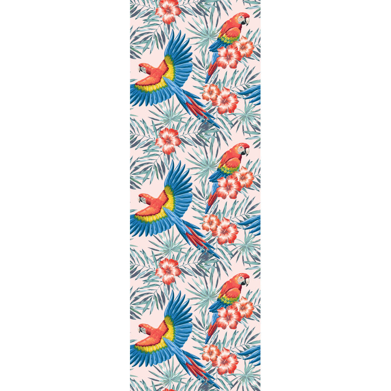Bay Isle Home Zapata Removable Floral Parrot 8 33 L X 25 W Peel