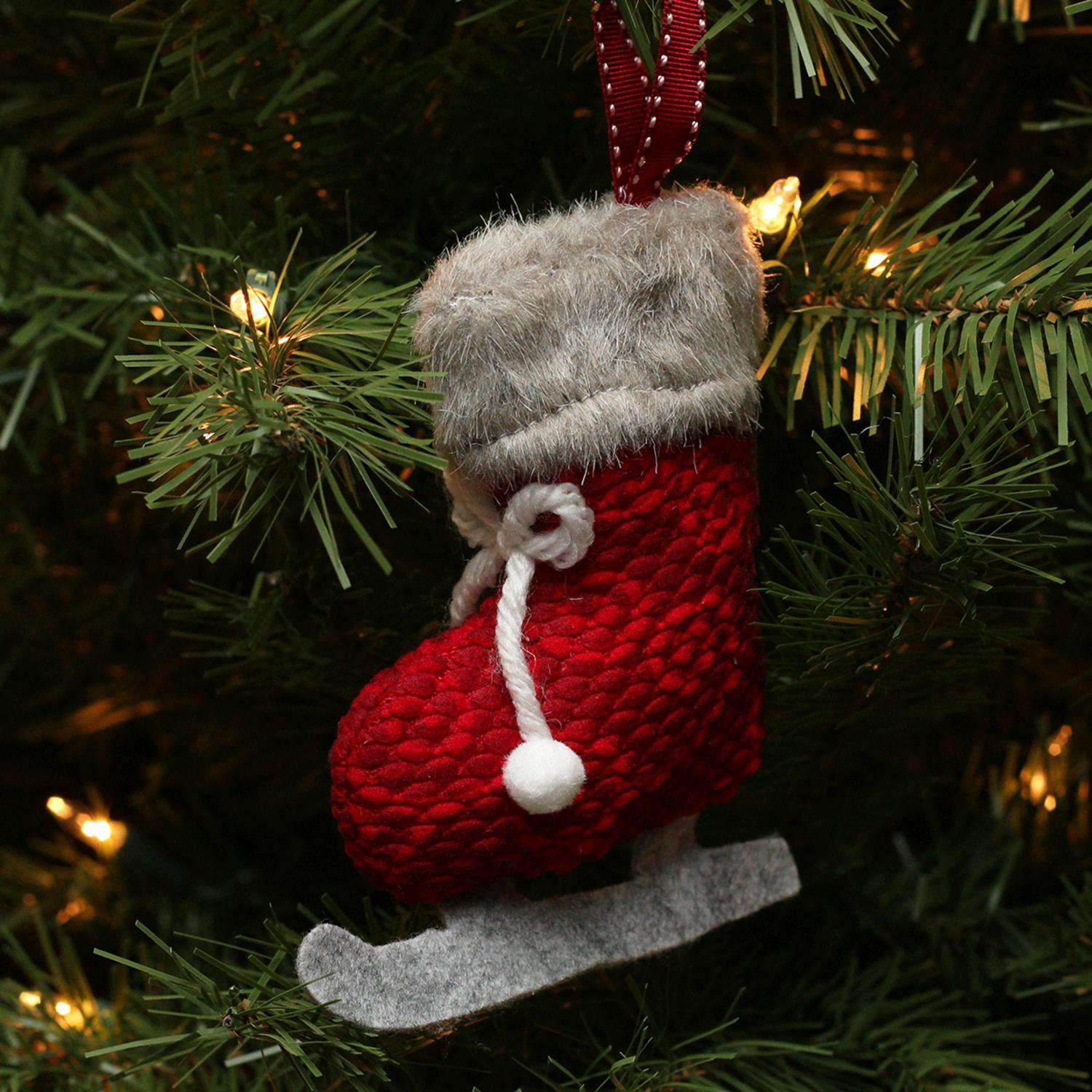 Plush Knit Ice Skate Christmas Ornament Joss Main