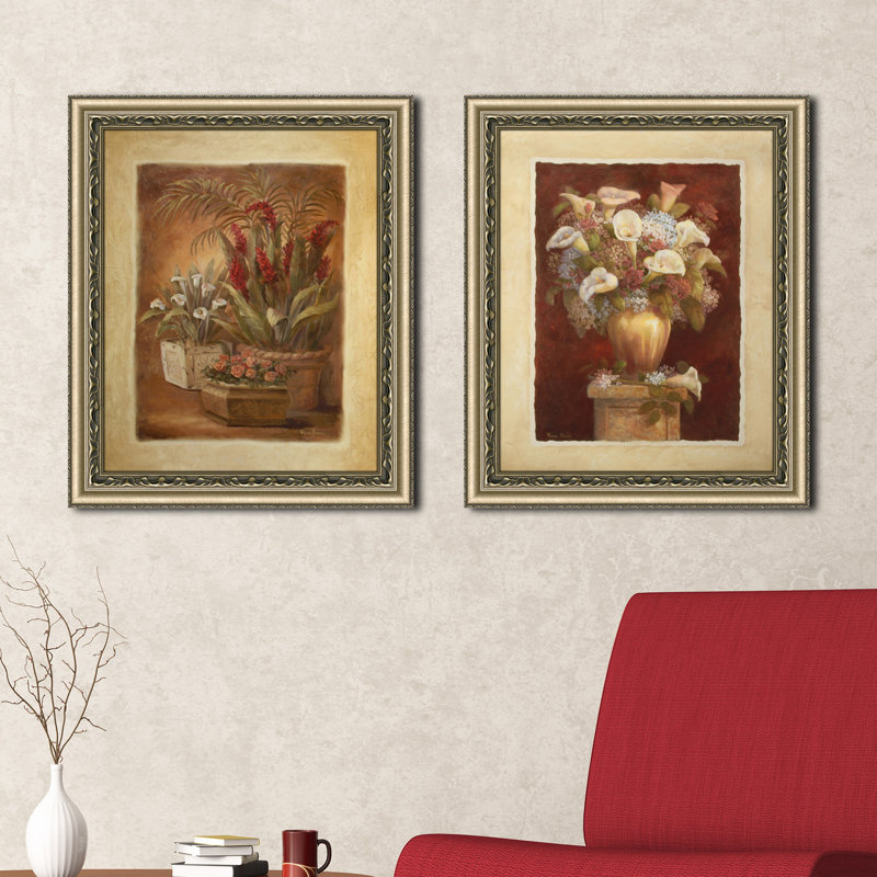 Astoria Grand Tropical Trio And Traditional Red 2 Piece Framed