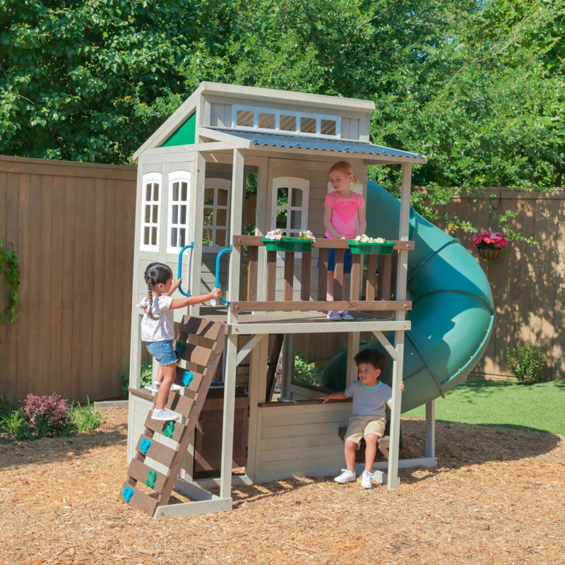 Kidkraft Cozy Escape 7 25 X 10 6 Playhouse Reviews Wayfair