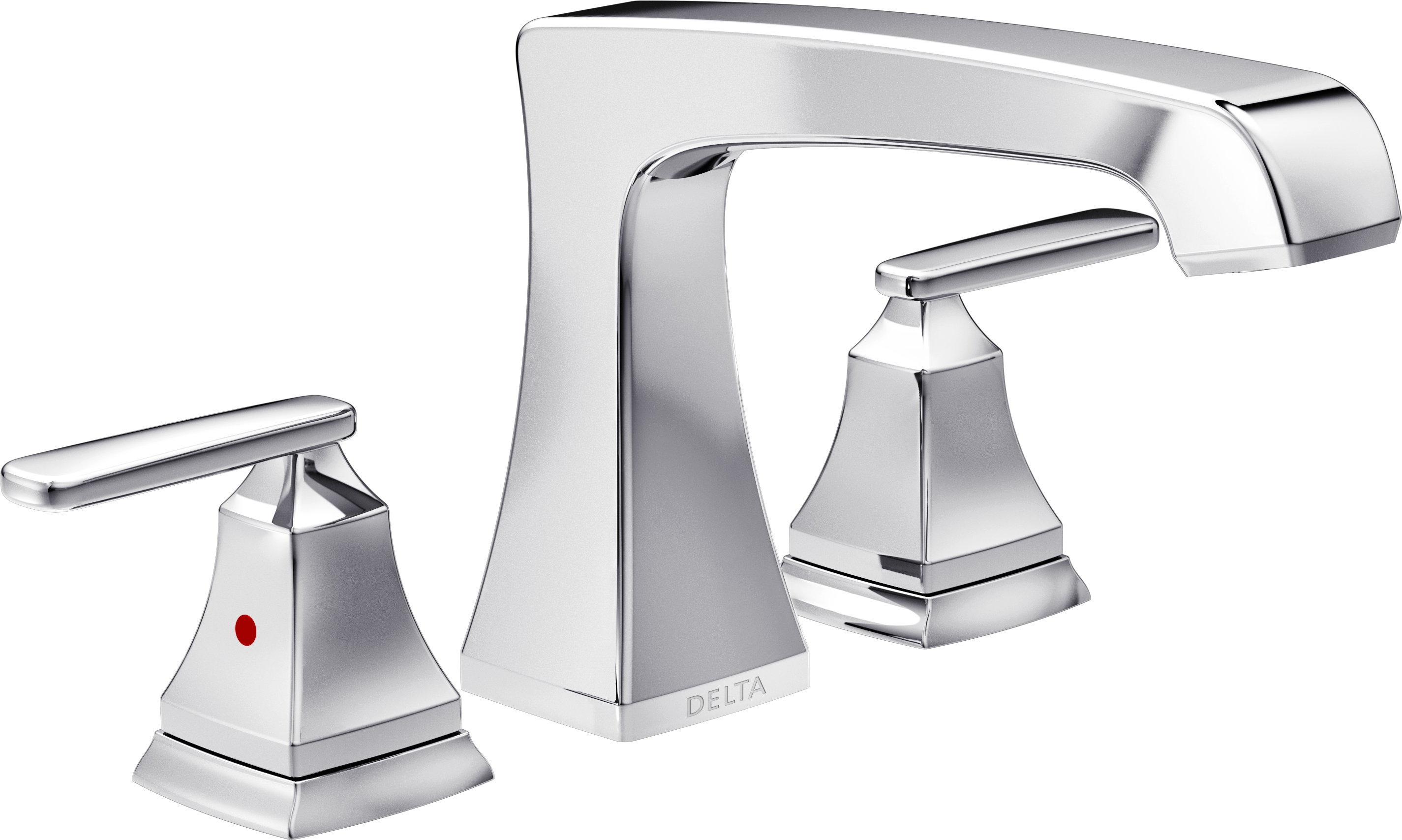 T2764SS,RB Delta Ashlyn Double Handle Deck Mounted Roman Tub Faucet