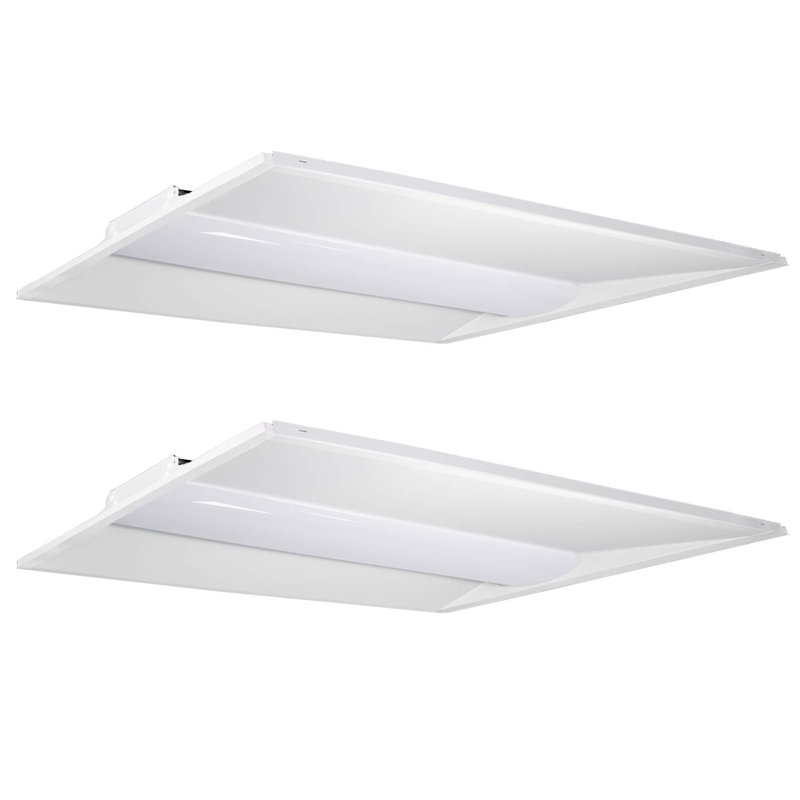 Hykolity Panel For Drop Ceiling Dimmable 2 Light 4 X 2 Led Integrated Troffer Wayfair