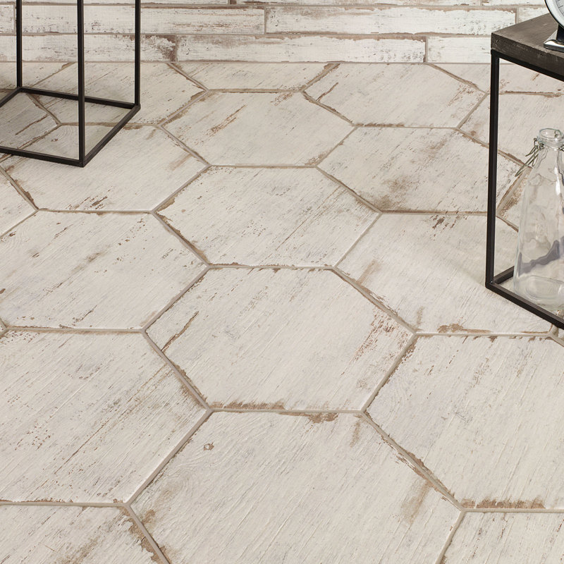 Elitetile Rama 14 X 16 Porcelain Honeycomb Mosaic Wall Floor Porcelain Honeycomb Mosaic Wall Floor